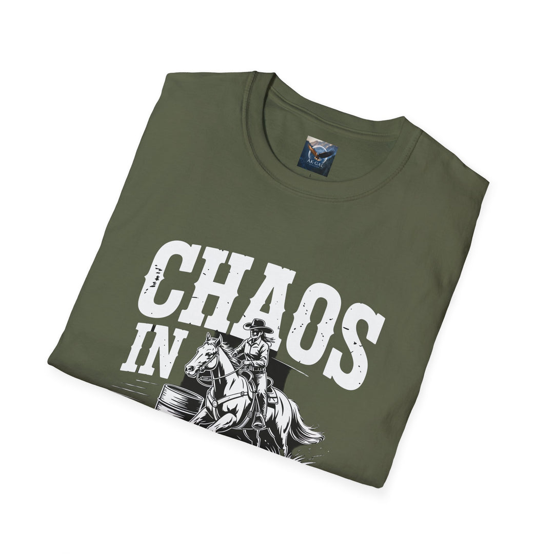 Barrel Racing Chaos in Boots T-Shirt