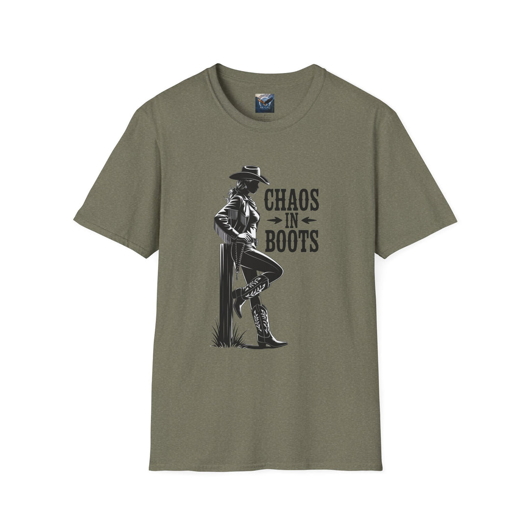 Chaos in Boots - Cowgirl Rebel T-Shirt