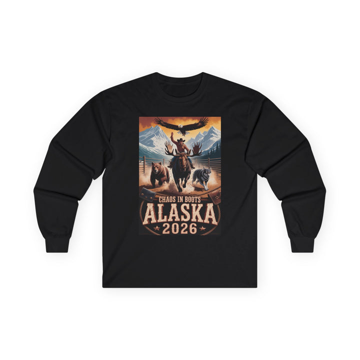 Chaos in Boots Alaska Rodeo 2026 Long Sleeve Tee