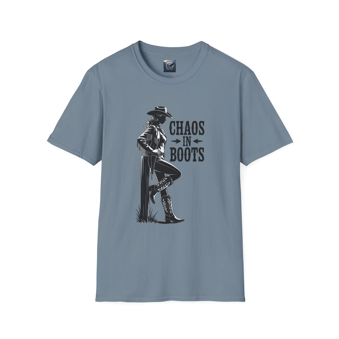 Chaos in Boots - Cowgirl Rebel T-Shirt