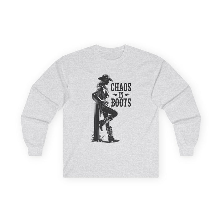 Chaos in Boots Cowgirl Rebel Bold Edition Long Sleeve Tee