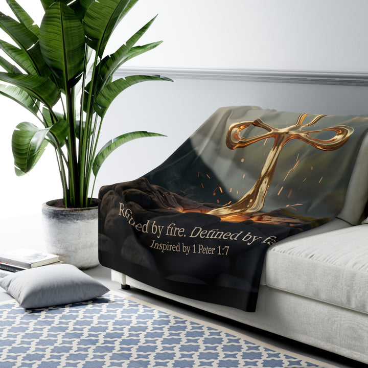 Inspirational Sherpa Fleece Blanket - Refined by Fire Design