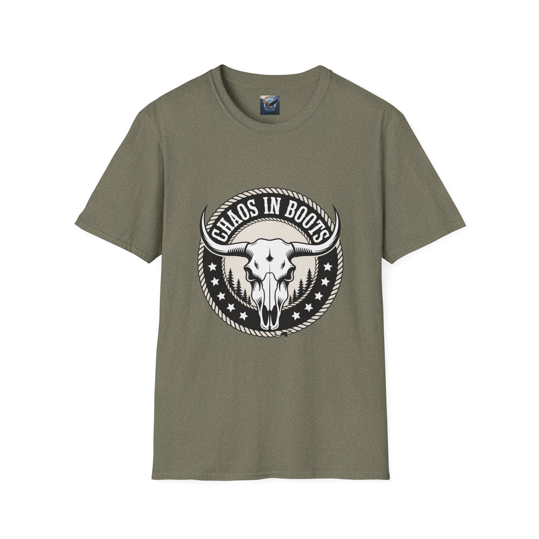Chaos in Boots - Alaska Rodeo Badge T-Shirt