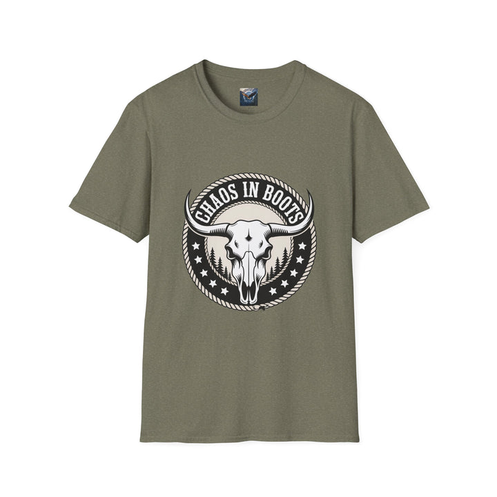 Chaos in Boots - Alaska Rodeo Badge T-Shirt