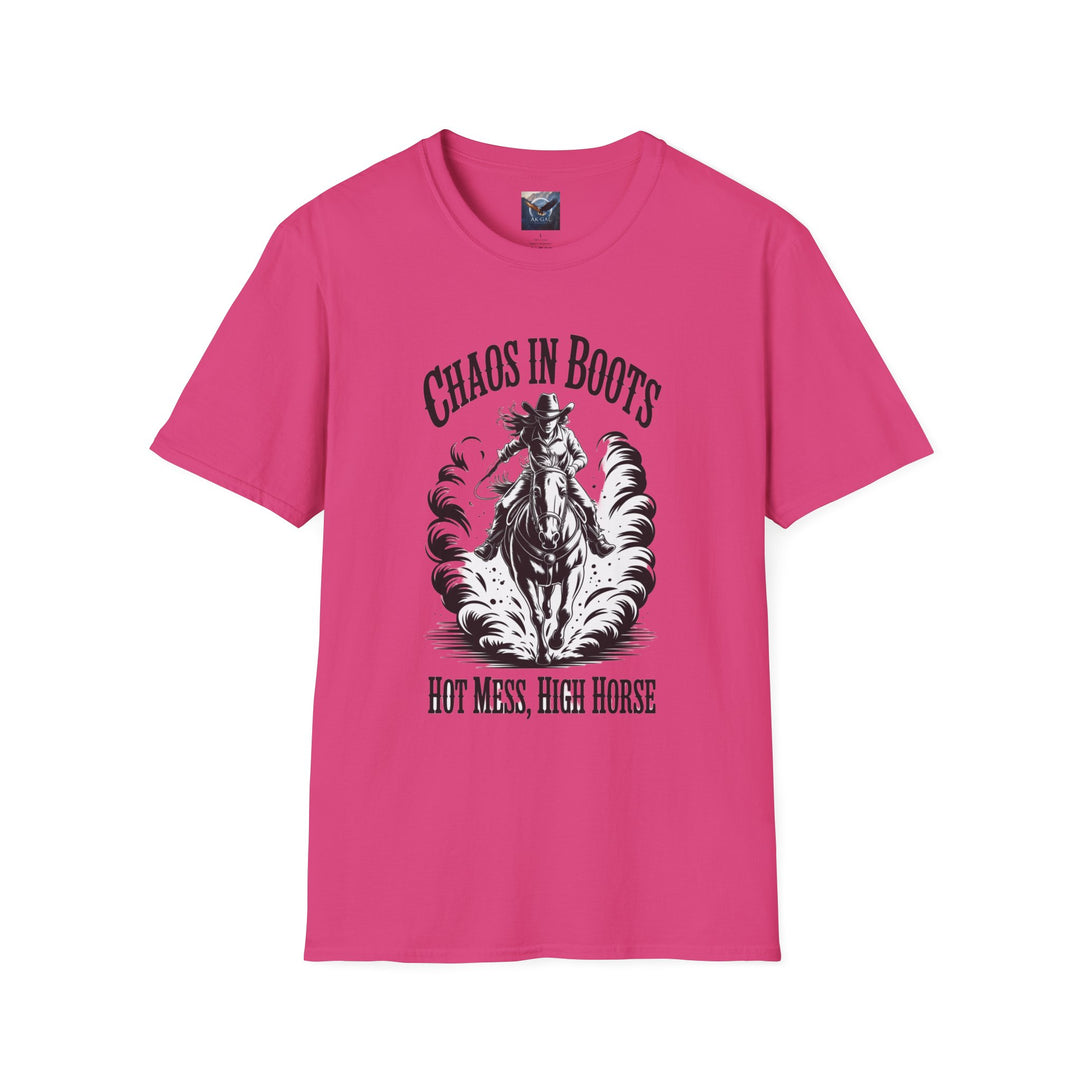 Chaos in Boots Hot Mess, High Horse T-Shirt