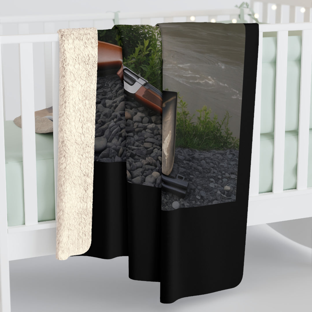 Inspirational Sherpa Fleece Blanket - Put on the Full Armor of God (Standing) Design