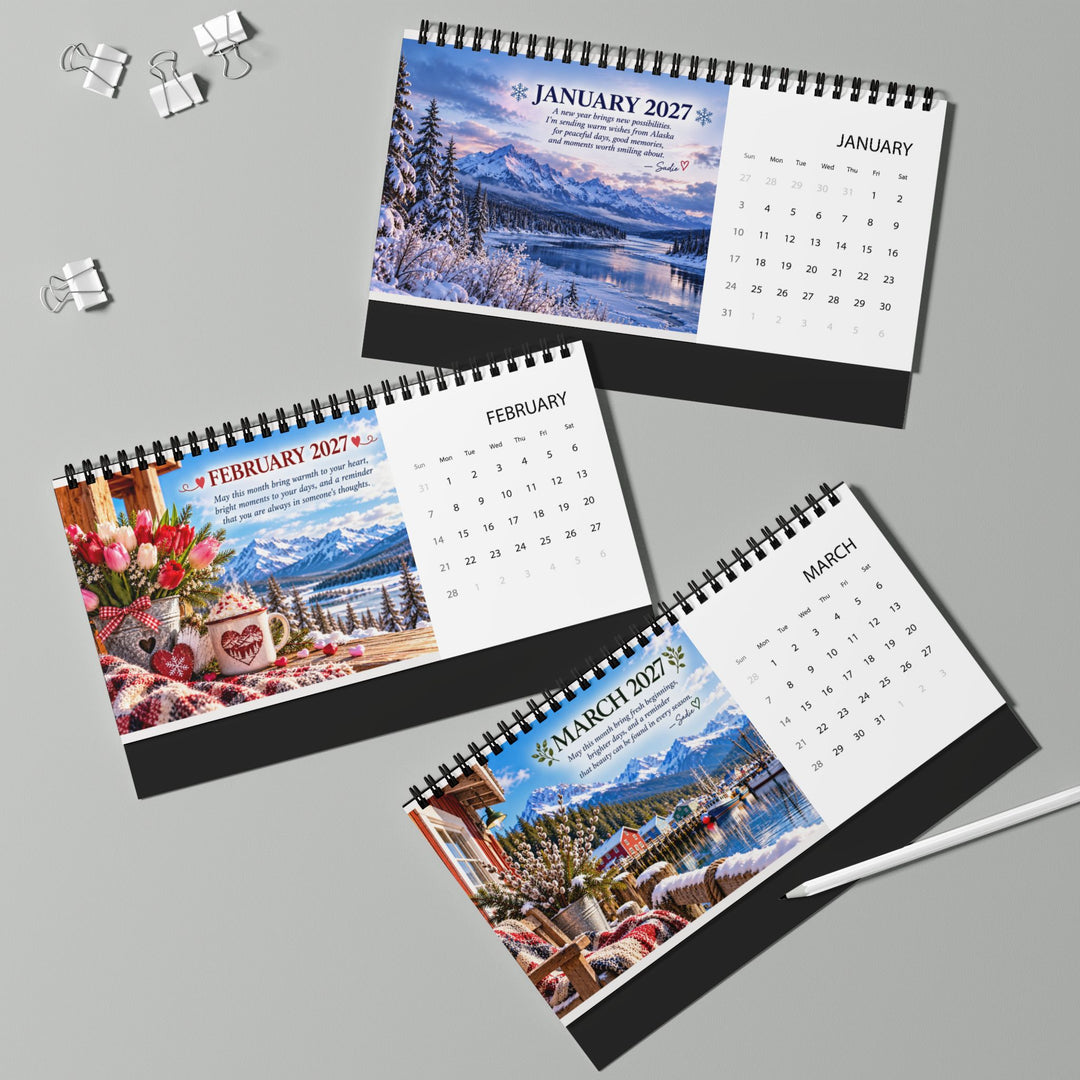A Letter for You Alaska 2027 Desktop Calendar