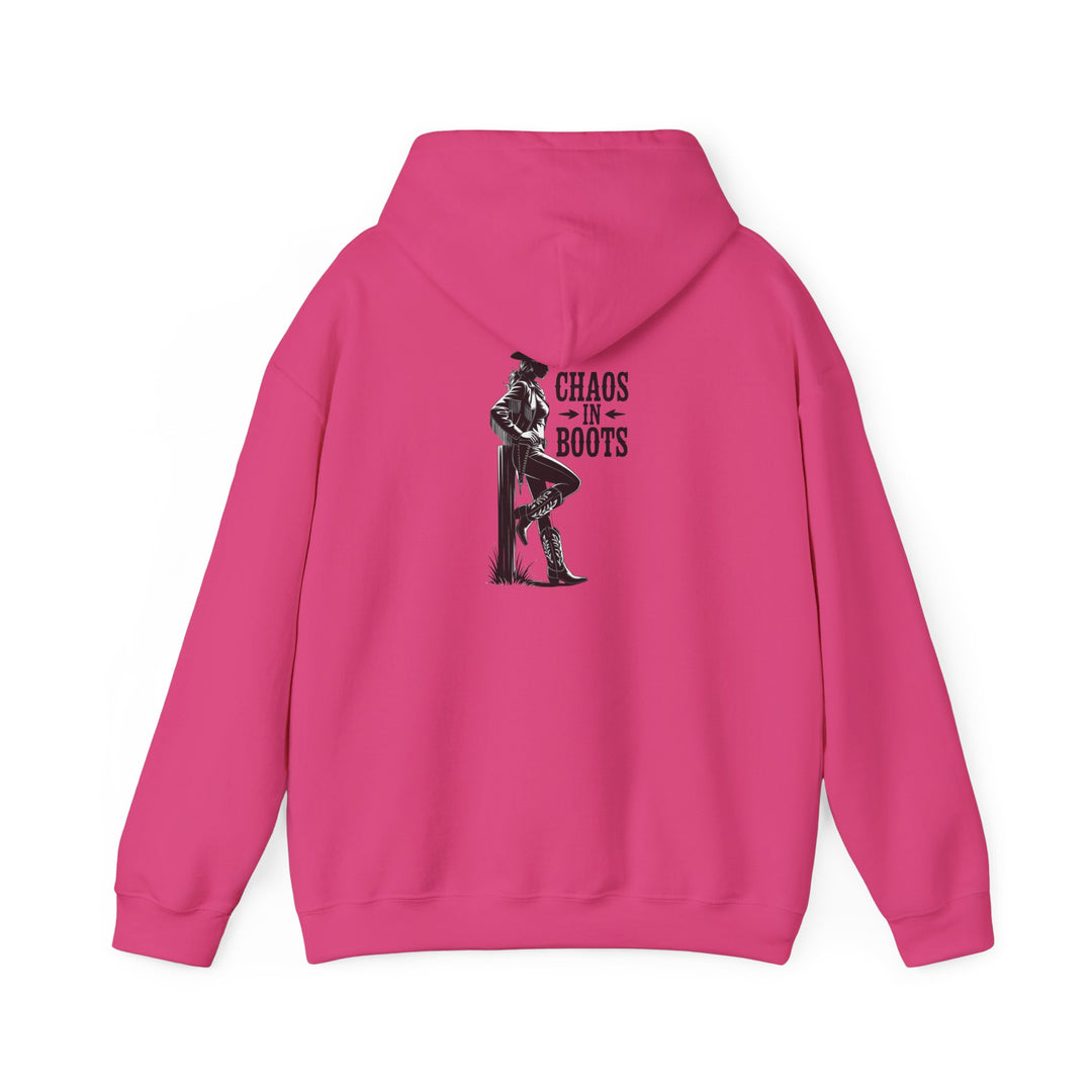 Chaos in Boots Hoodie —Cowgirl Rebel Bold Edition