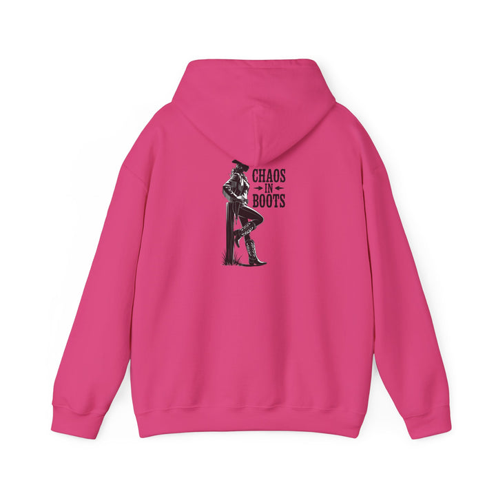 Chaos in Boots Hoodie —Cowgirl Rebel Bold Edition