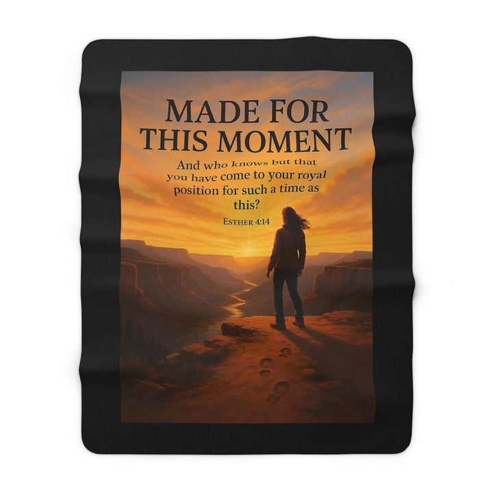 Inspirational Sherpa Fleece Blanket - Made for This Moment Design