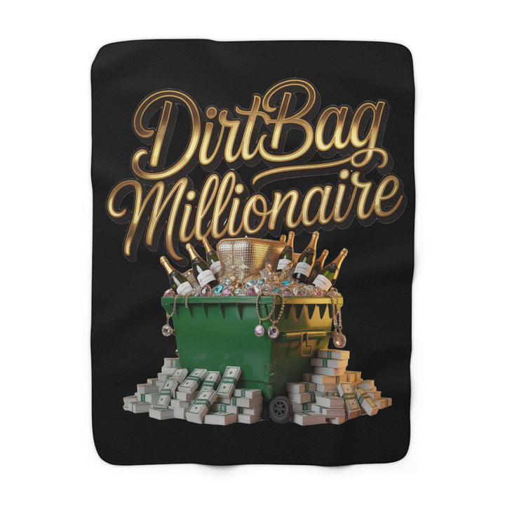Sherpa Fleece Blanket - Dirtbag Millionaire Design