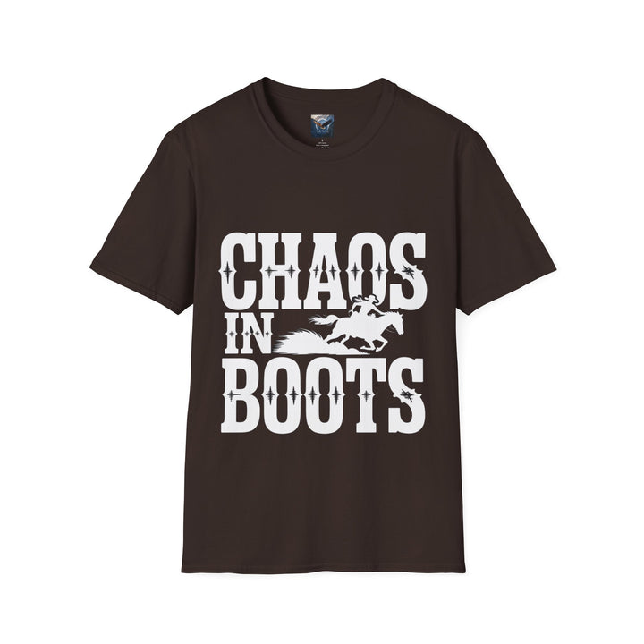 Chaos in Boots – Fast Barrel Racing T-Shirt