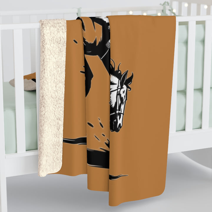 Sherpa Fleece Blanket – Chaos in Boots: Bronc Edition Design