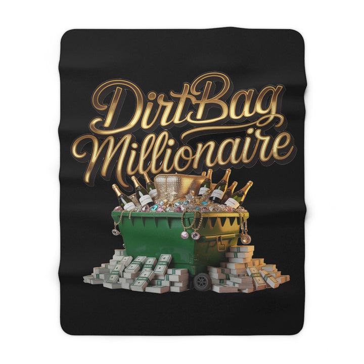 Sherpa Fleece Blanket - Dirtbag Millionaire Design