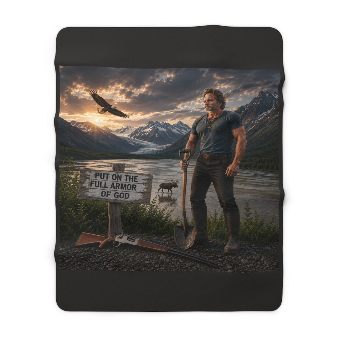 Put on the Full Armor of God Sherpa Fleece Blanket