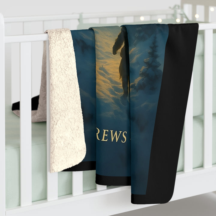 Inspirational Sherpa Fleece Blanket - Come Boldly to the Throne of Grace Design