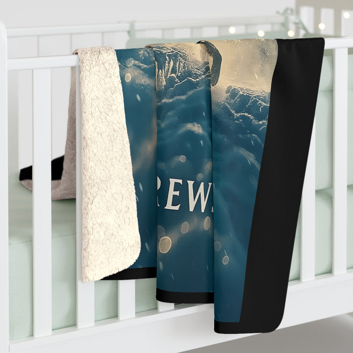 Inspirational Sherpa Fleece Blanket - Run With Endurance Design