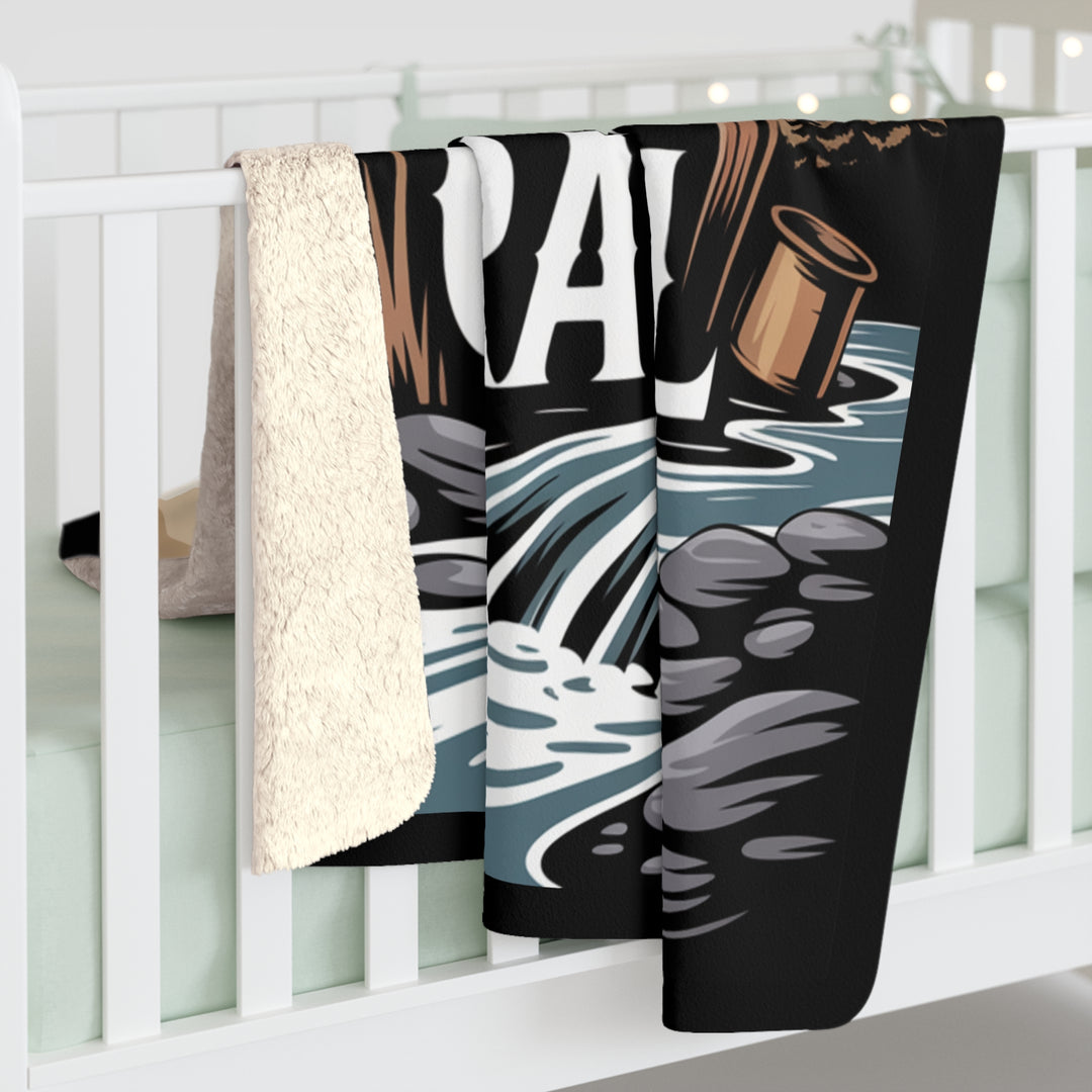 Sherpa Blanket - Grace Runs Deeper Than the Gravel Design