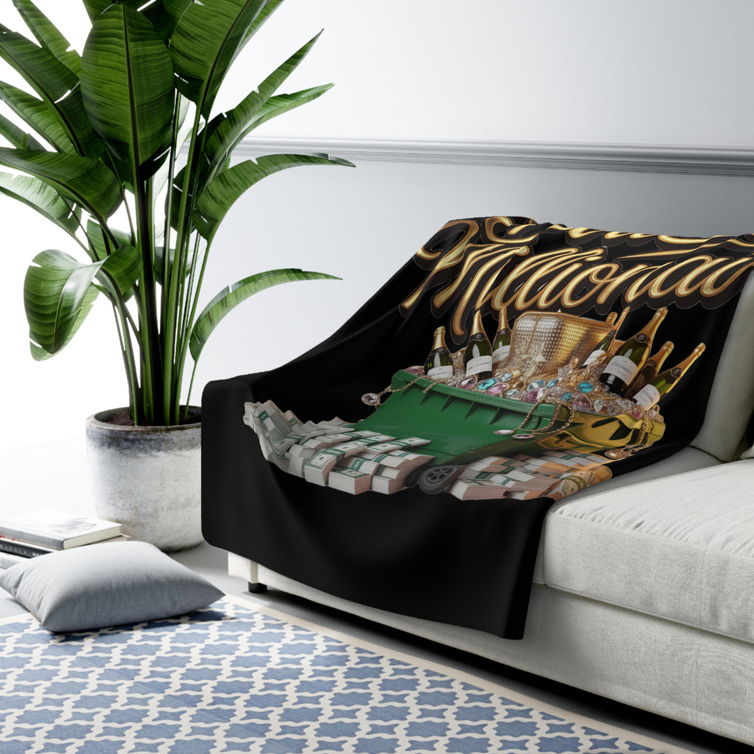 Sherpa Fleece Blanket - Dirtbag Millionaire Design