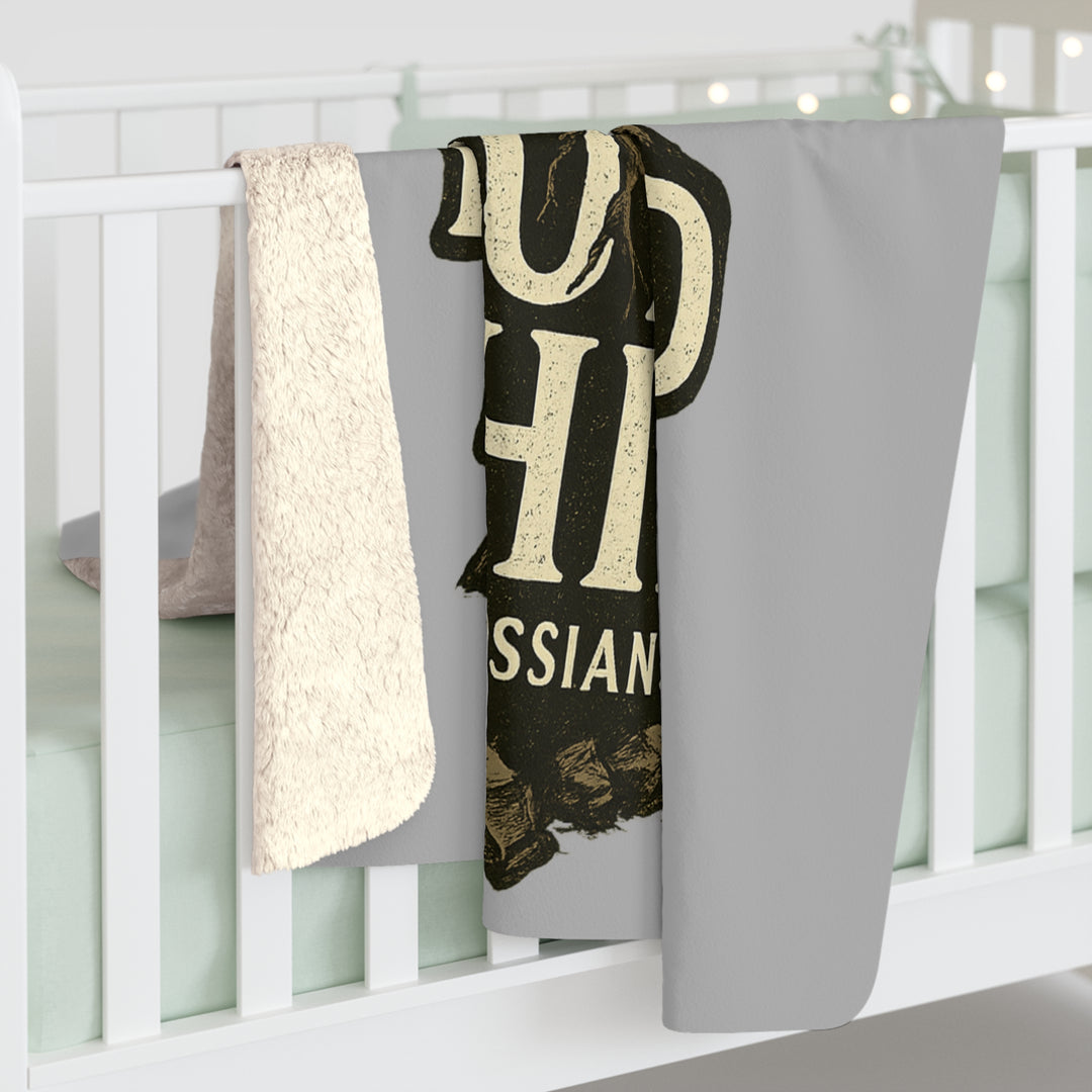 Inspirational Sherpa Fleece Blanket - Rooted in Him Design