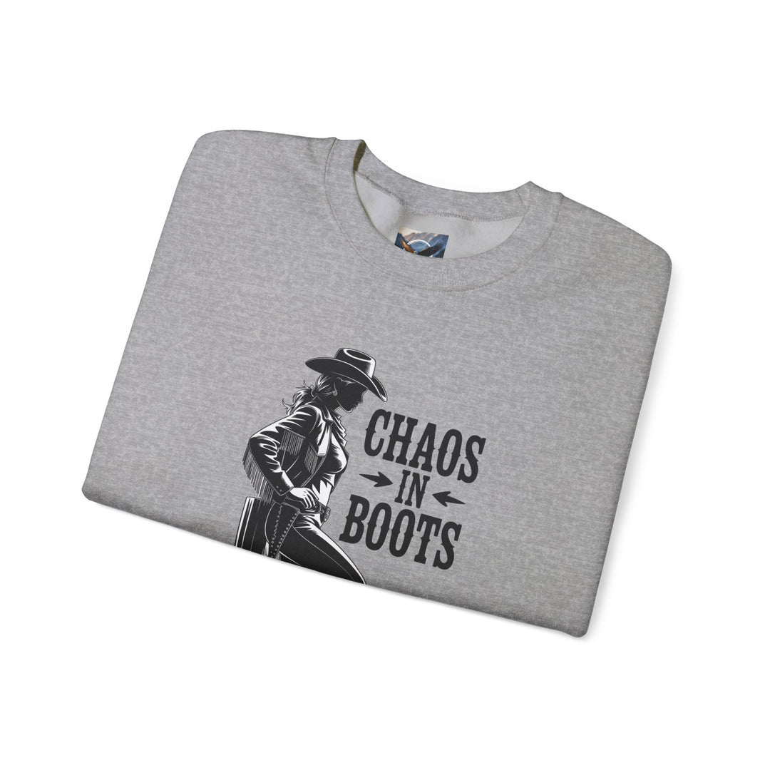 Chaos in Boots Cowgirl Rebel Bold Edition Crewneck Sweatshirt