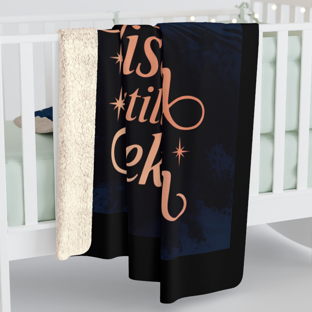 Inspirational Sherpa Fleece Blanket - Wise Men Still Seek Him Design