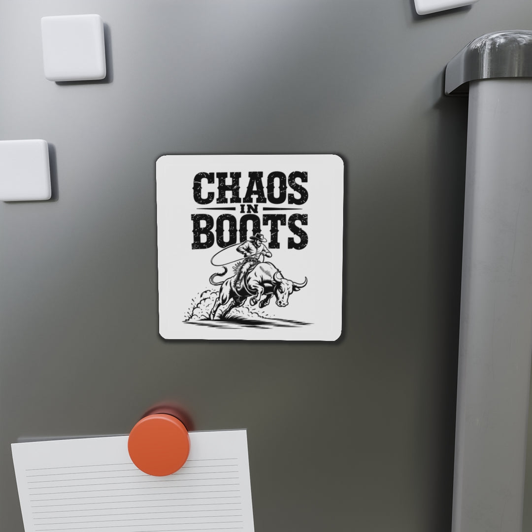 Chaos in Boots Die-Cut Magnet — Raging Bull