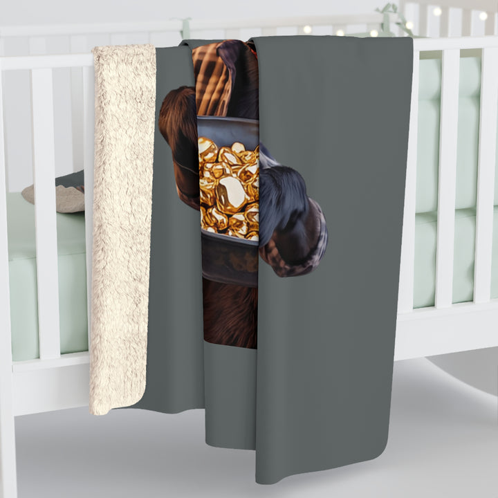 Sherpa Fleece Blanket – Ask Me About My Nuggets Design