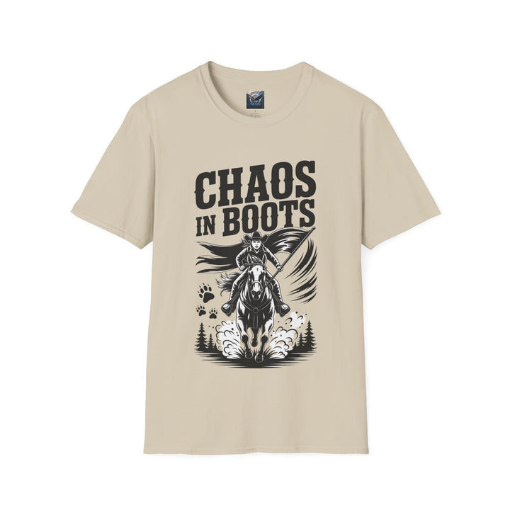 Chaos in Boots – Frontier Freedom Rider T-Shirt