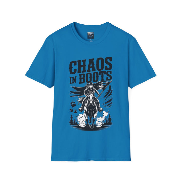 Chaos in Boots – Frontier Freedom Rider T-Shirt