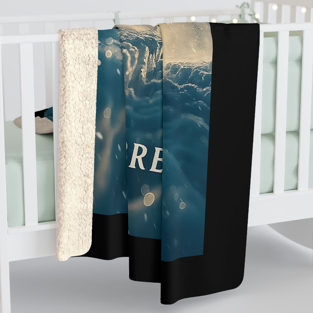 Inspirational Sherpa Fleece Blanket - Run With Endurance Design