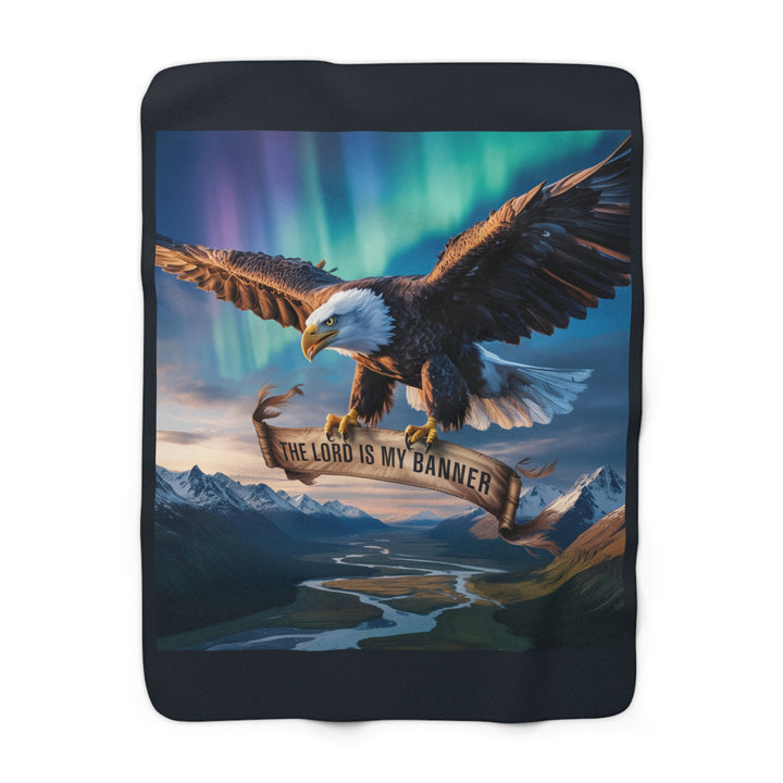 The Lord is My Banner Sherpa Fleece Blanket