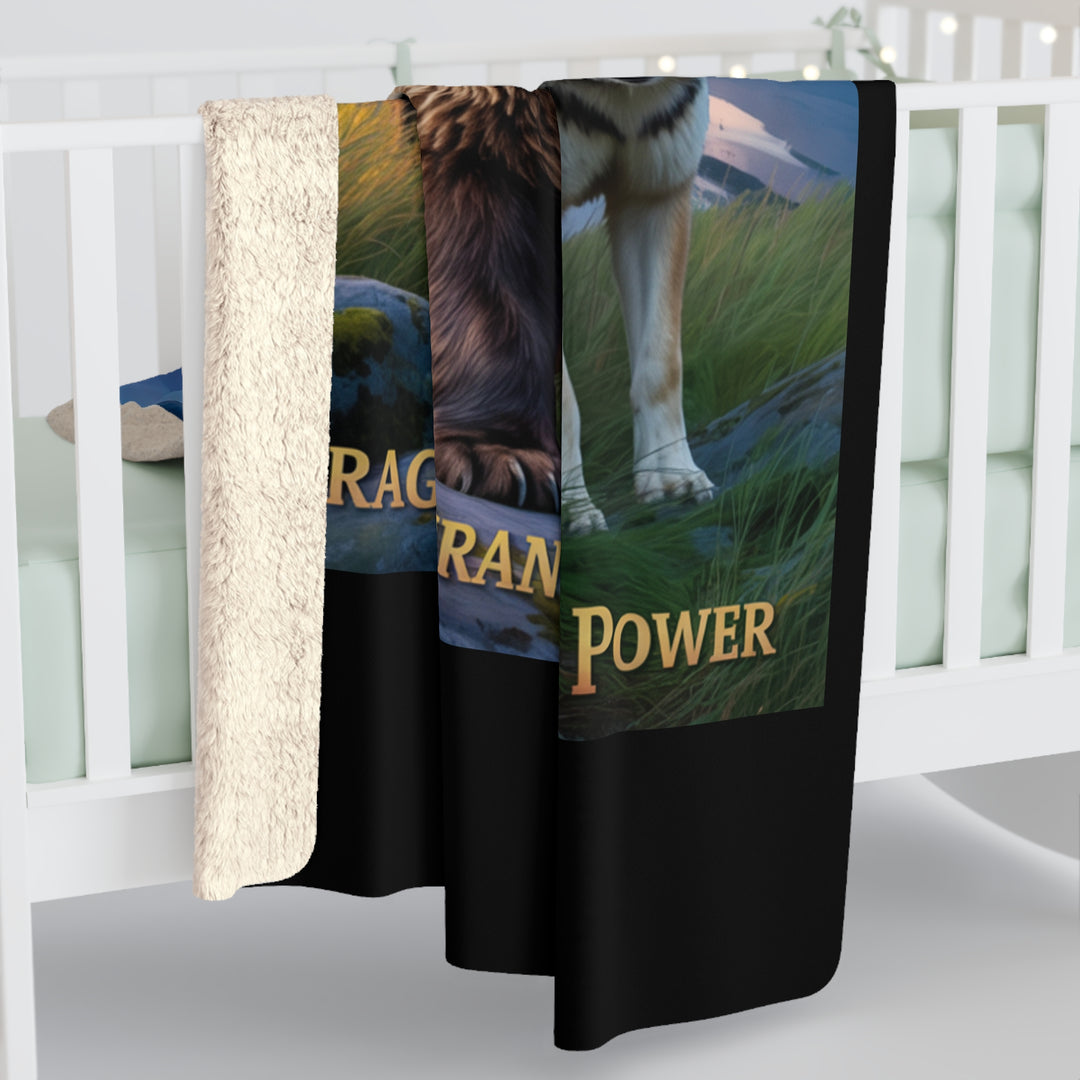 Sherpa Fleece Blanket - Courage, Endurance, Wisdom, Power Design