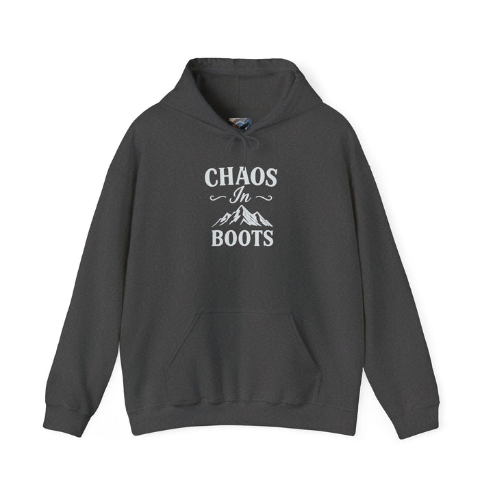 Chaos in Boots Hoodie —Cowgirl Rebel Bold Edition