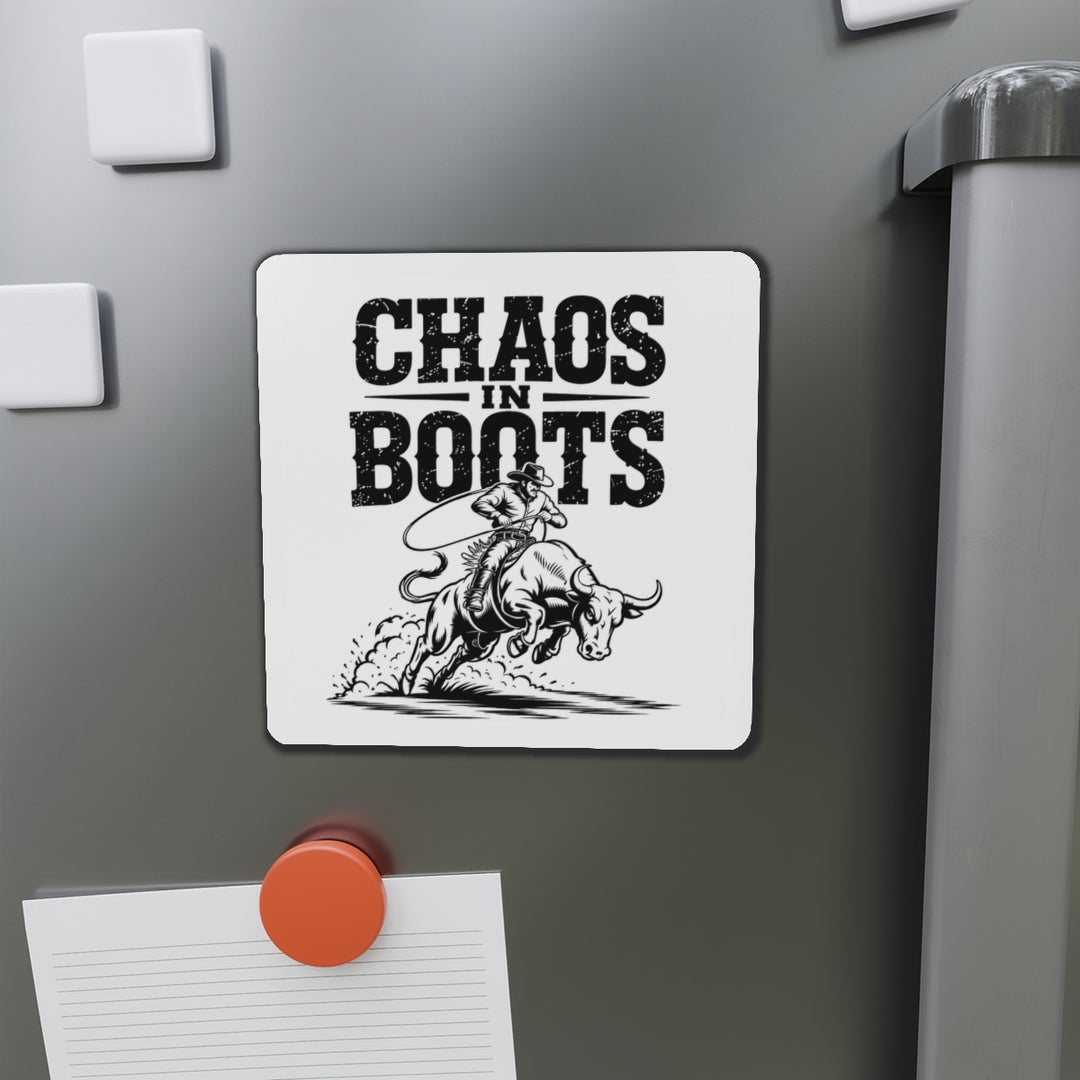 Chaos in Boots Die-Cut Magnet — Raging Bull