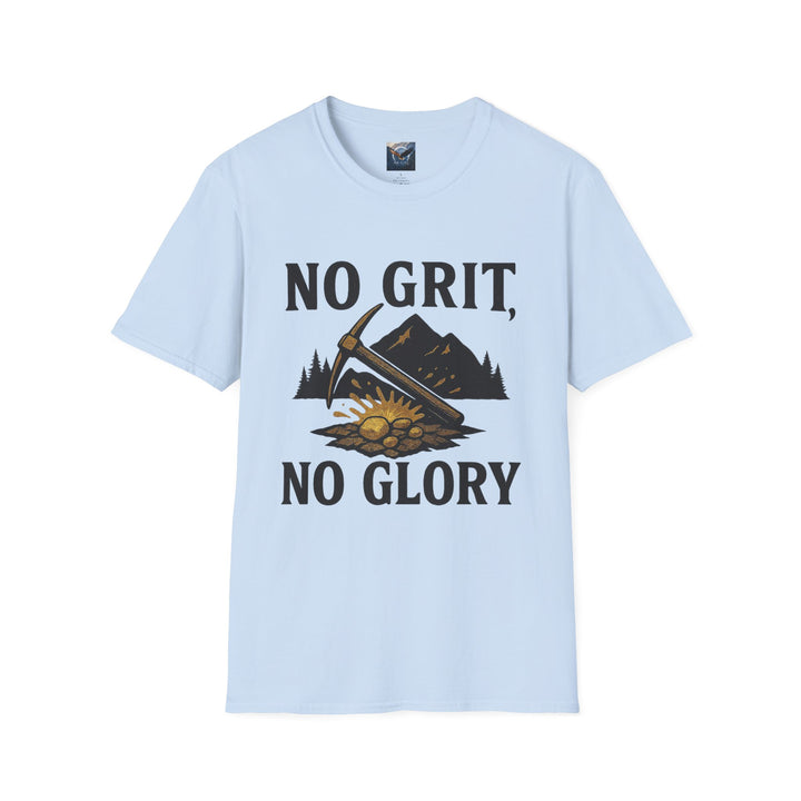 Light blue No Grit, No Glory t-shirt 