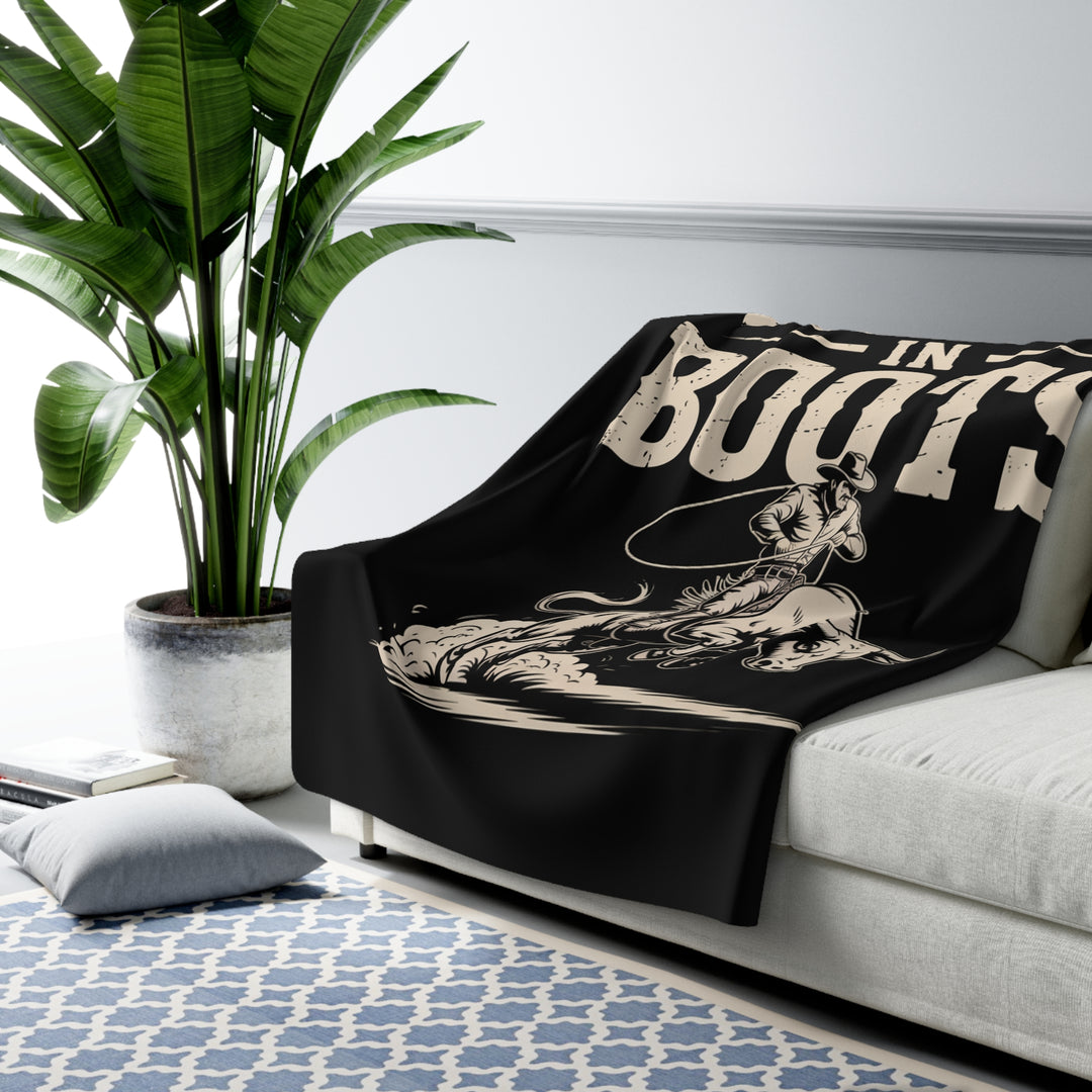 Chaos in Boots Raging Bull Sherpa Fleece Blanket