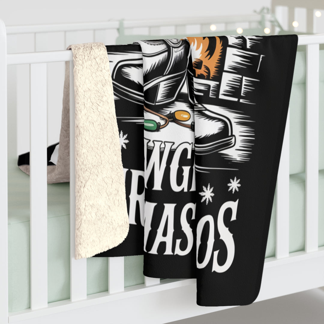 Chaos in Boots Cowgirl Christmas Chaos Sherpa Fleece Blanket