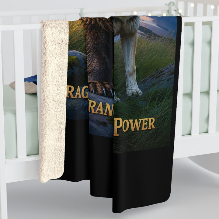 Sherpa Fleece Blanket - Courage, Endurance, Wisdom, Power Design