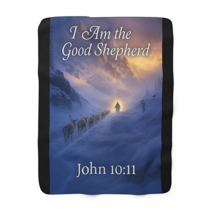 I am the Good Shepherd Sherpa Fleece Blanket