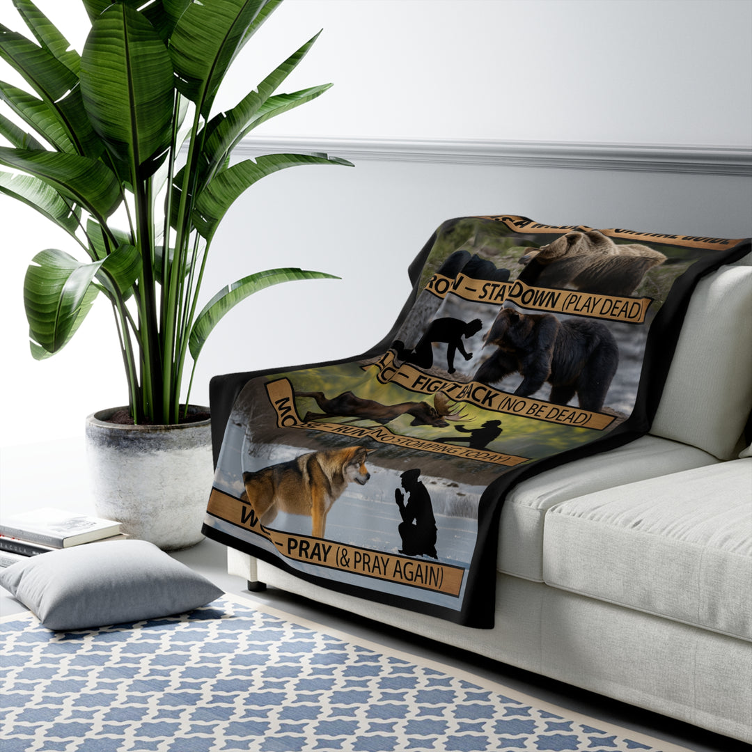 Sherpa Blanket - Alaska Wildlife Survival Guide Design