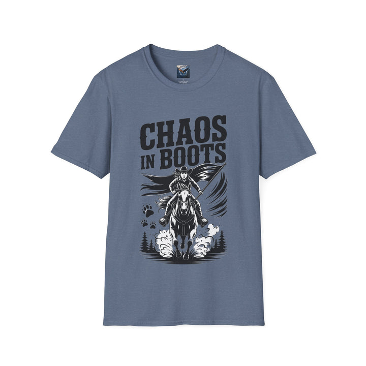 Chaos in Boots – Frontier Freedom Rider T-Shirt