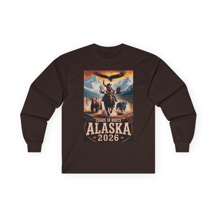 Chaos in Boots Alaska Rodeo 2026 Long Sleeve Tee